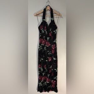 Vintage Frederick’s of Hollywood Floral Velvet Dress